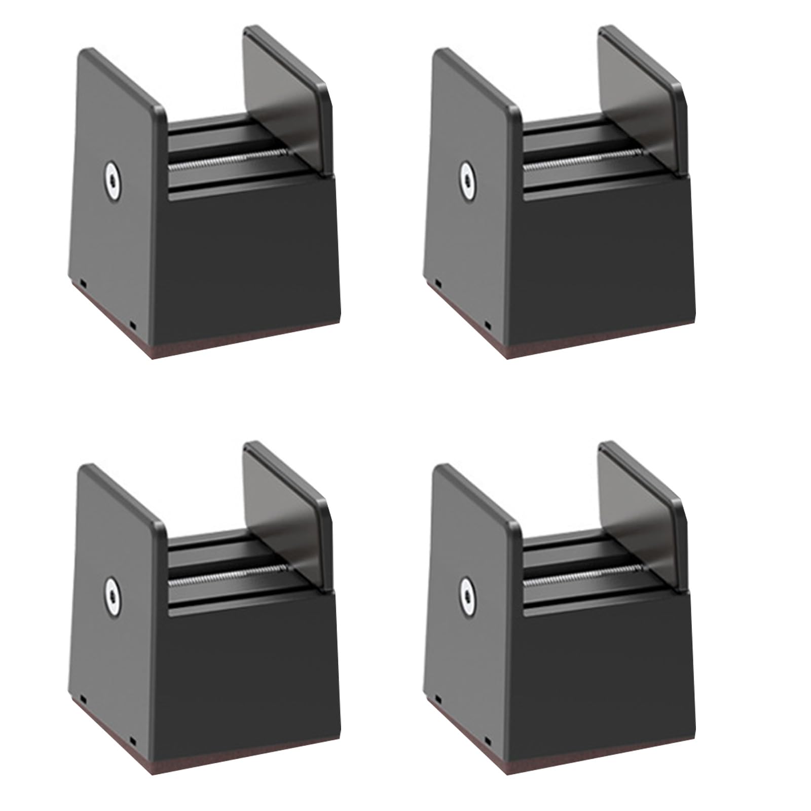 of 4 Multipurpose 2Inch Bed Risers Furniture Lift Accessory for Sofa Table Chair Desk Use Bed Lifts Risers Set
