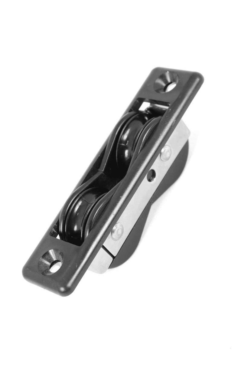 Nautos #92429-Classic line-in LINE Double Through Deck- 28 mm sheave-Long Lasting Characteristics.Sailboat Block