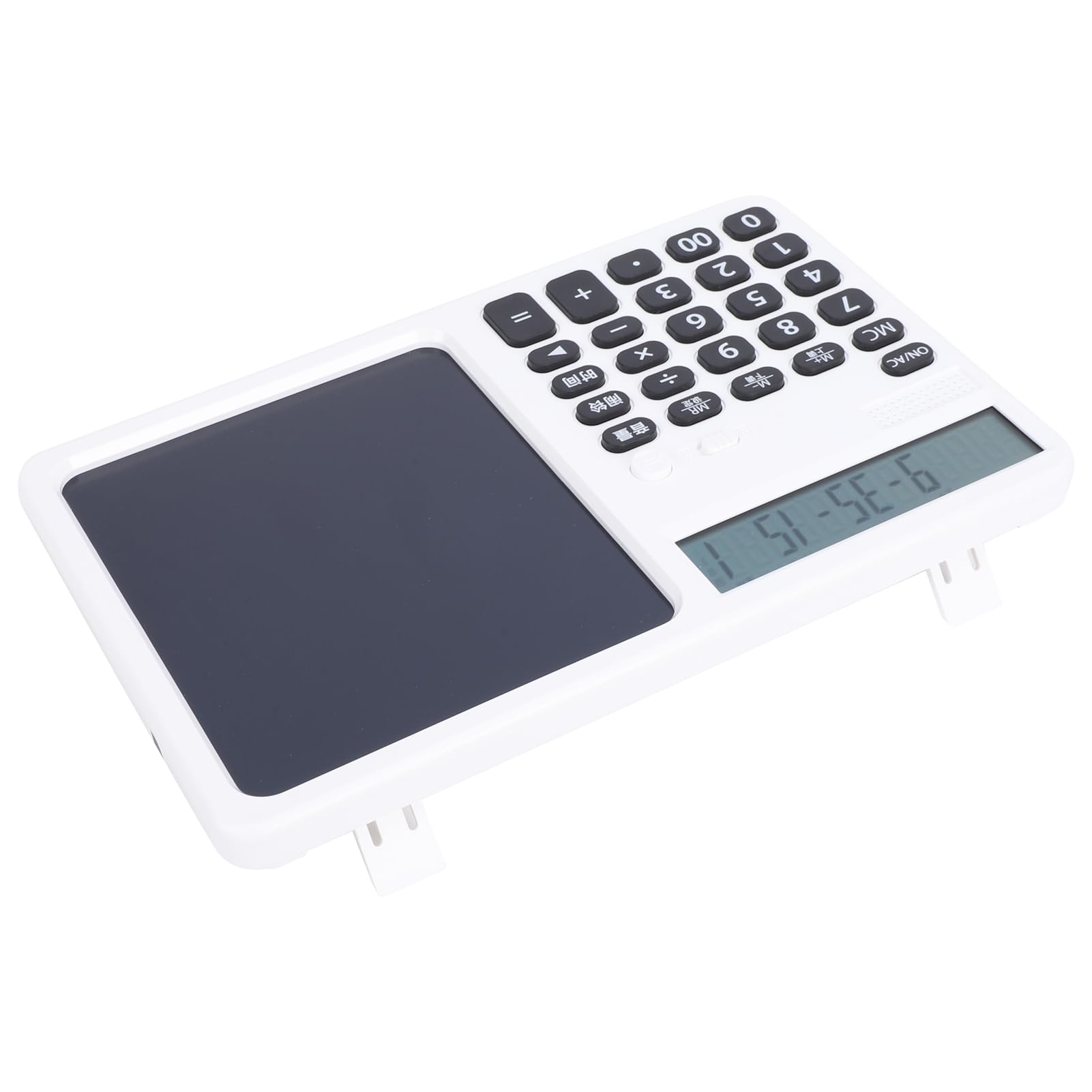 Ejoyous Calcolatrice da Tavolo con Blocco Note, Materiale ABS, Display a 12 Cifre e Blocco Note da 7 Pollici per Uso in Ufficio e a Scuola (WHITE)