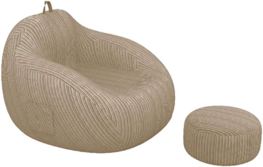 Large Lazy Sofa Cover Chair, Without Padding, Linen Recliner Seat, Bean Bag Cushion, Canopy Sofa, Living Room(D)