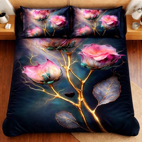 Image of DECORUM Premium 7D Digital Printed Cotton BEDSHEET (90 X 100) Inch with 2 King Size Pillow Covers - HIGH-Definition Design & Superior Comfort (Heavy Quality) BEDSHEET