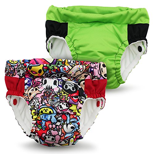Image of Kanga Care Lil Learnerz Reusable Toilet Training Pants (XSmall - tokiJoy & Tadpole)