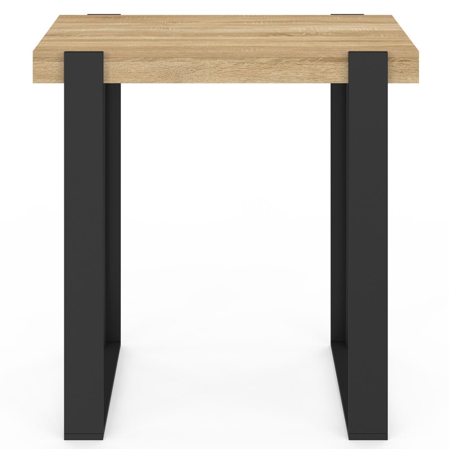 IDMarket Phoenix - Mesa alta de bar de madera y negro (113 cm)