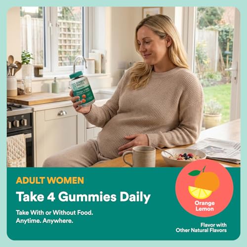 Image of SmartyPants Prenatal Omega 3 DHA Gummies, Prenatal Vitamins for Women to Support Baby Brain Development with Algal Oil, Gluten Free, Clean Label, Orange Lemon Flavor, 120 Gummies (30 Day Supply)