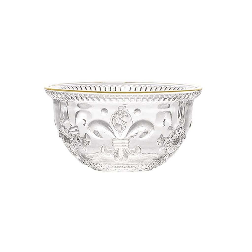 WOTZOV Salad Fruit Bowl Transparent Glass Dessert Bowl Fruit Salad Bowl Home Living Room Kitchen Tabletop Vegetable Dessert Bowl Ramen Bowl，B2pc