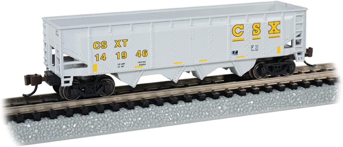 Bachmann Trains - 40' Quad Hopper - CSX® #141946 - Gray & Yellow - N Scale