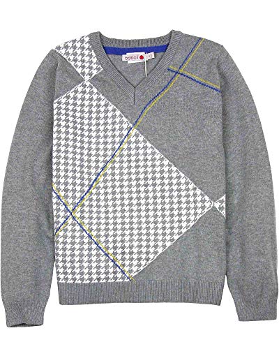 Boboli Boys Houndstooth Pullover, Sizes 4-16