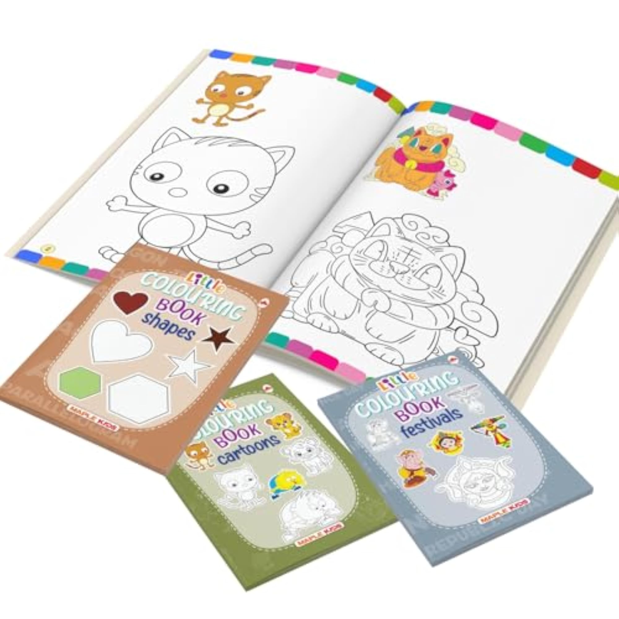 Set of 5 Little Colouring Books for Children