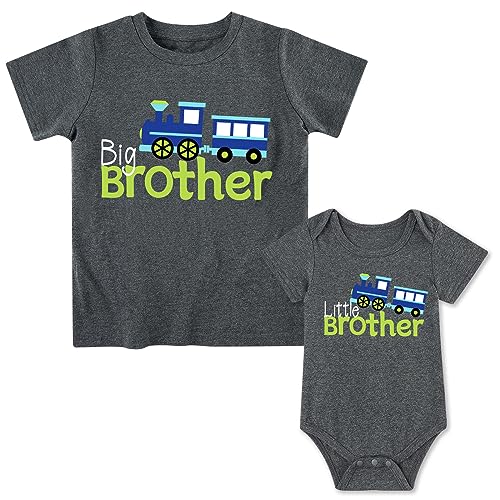 Image of Funnycokid Big Brother Little Brother Matching Outfits Big Bro Little Bro Shirts Set Newborn Baby Gifts Clothes