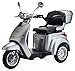 VELECO CRISTAL - Scooter Disabili a 3 ruote - Completamente assemblato e pronto all'uso - Design bello e accattivante - Sistema di sospensione avanzato - Ruote grandi(ARGENTO)