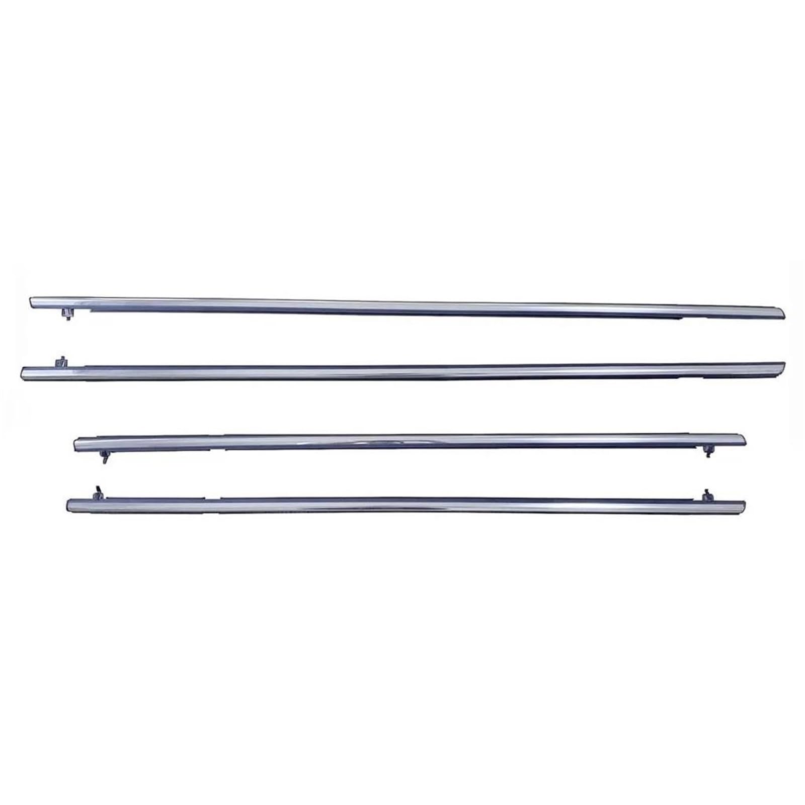 4PCS Outside Window Weatherstrip Seal Belt Weather Strip Moulding for Civic 2006 2007 2008 2009 2010 2011 Car Window Seals(Chrome)