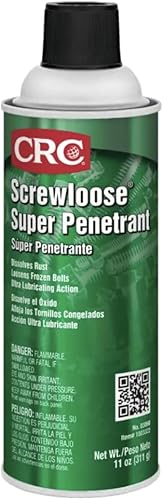 Miniatura 2 de CRC Screwloose Super Penetrant 03060 - Paquete de 12 11 onzas de ancho, aerosol seguro de plástico para sujetadores corroídos, componentes mecánicos