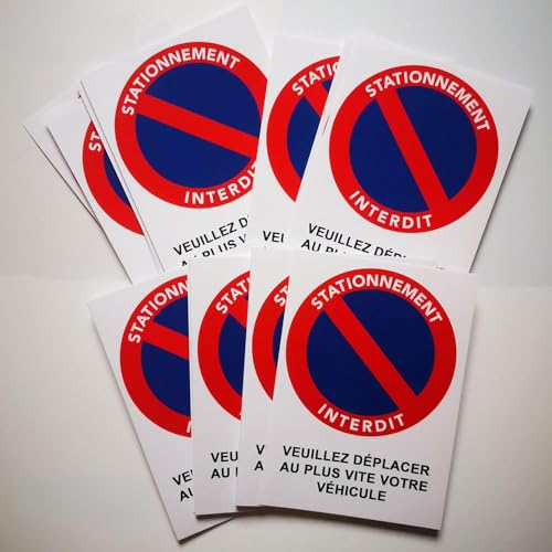 Accès bloqué de votre garage ? Solution autocollant stationnement interdit x100