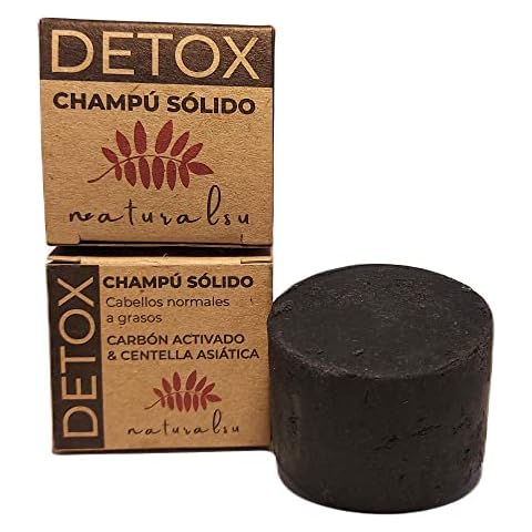 NaturalSu Champú Sólido Detox con Carbón Activado y Centella Asiática Cover