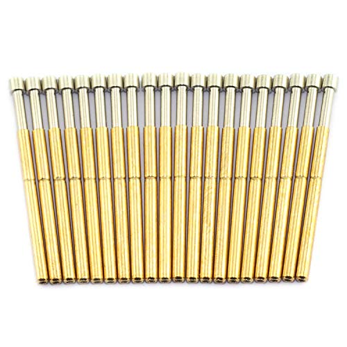 Image of MEETOOT 20pcs P125-A Spring Test Probe Pogo Pin Test Tools Dia 2.5mm Concave Tip Head 2.02mm Thimble Length 33.35mm PCB Testing Pin Spring Contact Probe