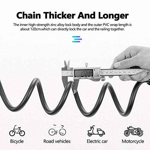 Andoer ULAC 110dB Fechadura de Alarme Eletrônico de Bicicleta Fechadura de Cabo de Aço para Biciclet