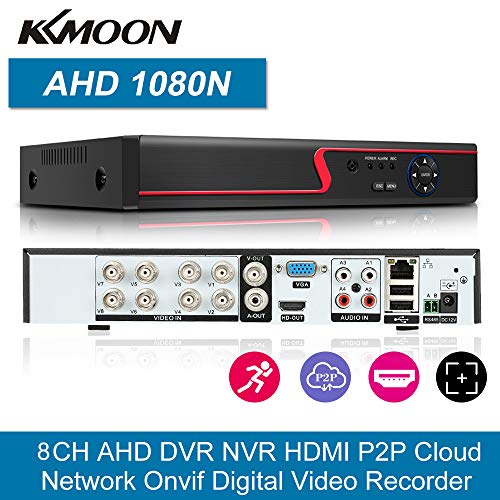 OWSOO 8Canali DVR Videoregistratore Digitale,1080P Full HD ad Alta Definizione Ibrido AHD/ONVIF IP/Analogico/TVI/CVI/DVR Video Sorveglianza CCTV,P2P Monitoraggio del Telefono Remoto