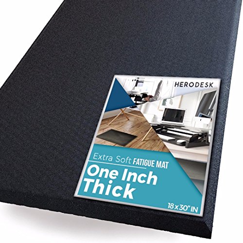 Extra Thick Anti-Fatigue Standing Mat by HeroDesk | Comfort Floor Mat for Standing