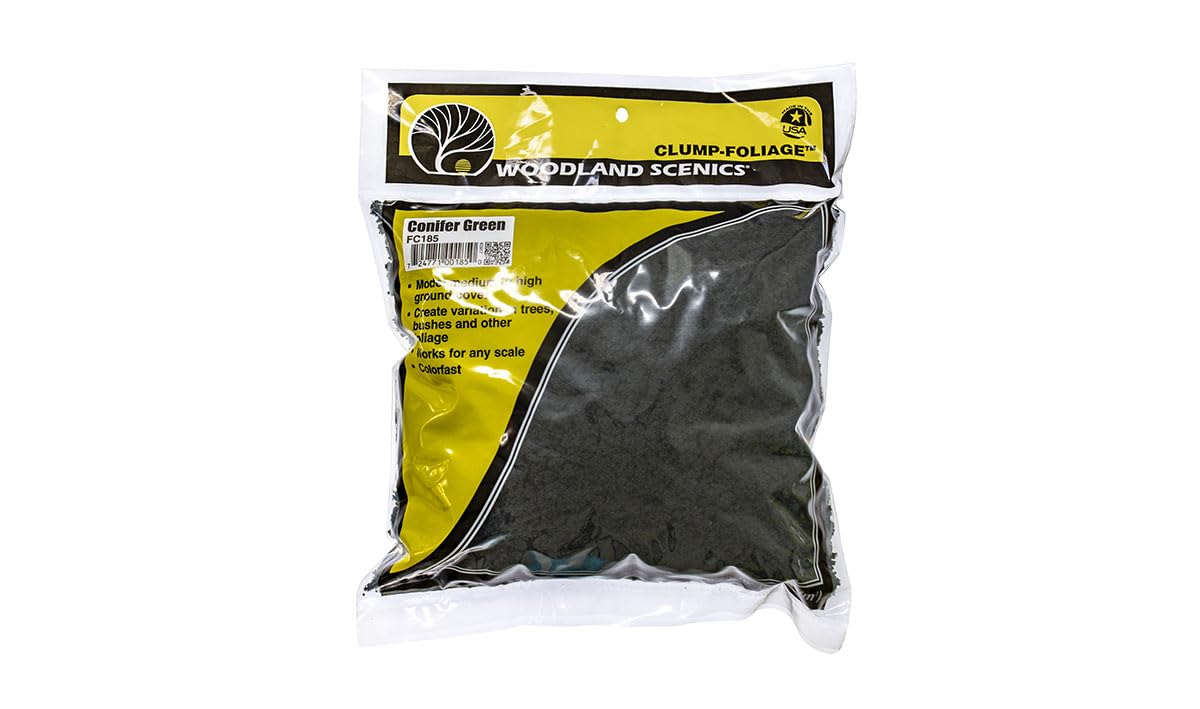 Woodland Scenics FC185 Foliage Material Conifer Dark Green Clump Foliage Approx. 350 g