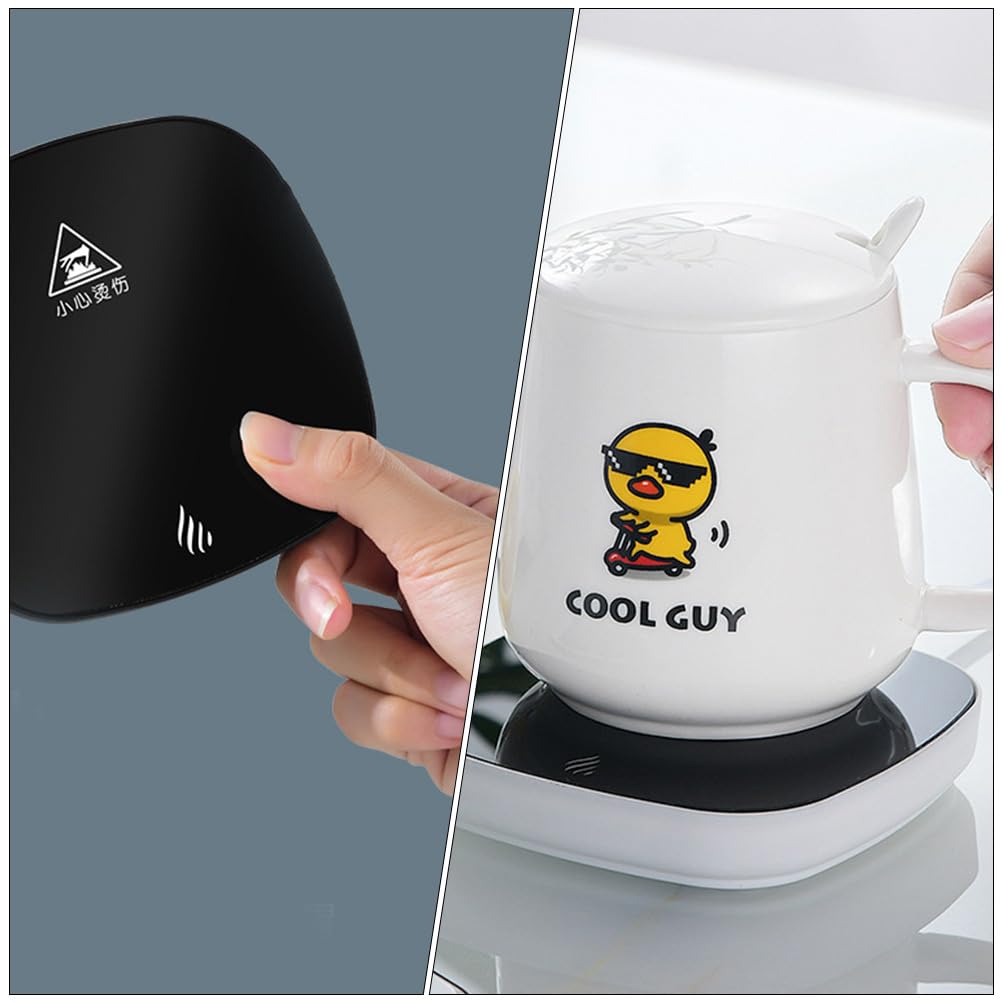 TEHAUX Chauffe-Tasse USB Tapis Chauffant Compact À Température Constante 50 ℃ pour Mug Et Boissons Réchauffeur De Tasse pour Bureau Maison Dortoir Et Voyage