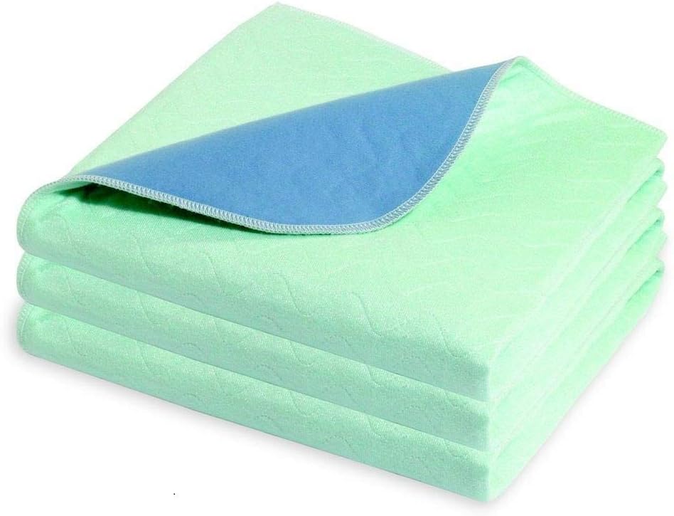 Community 75 x 90 cms, 29½"x 35½", with Wings, 3L Washable Waterproof Absorbent Bed Pad Single Bed, Twin Pack