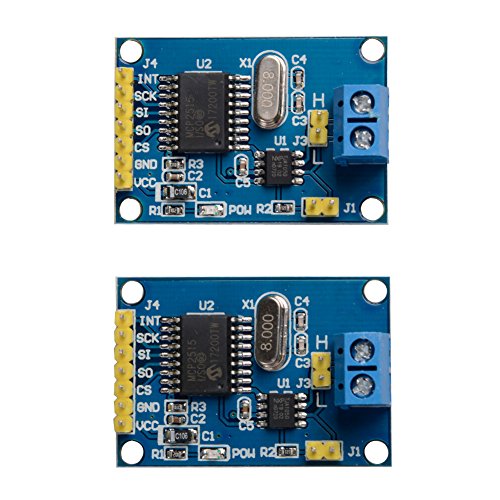 2 Pcs MCP2515 CAN Bus Module TJA1050 Receiver SPI Controller Development Board