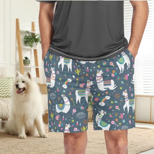 visesunny Men's Pajama Shorts Comfort Soft Sleep Shorts for Men Pjs Bottoms pants with Pockets2