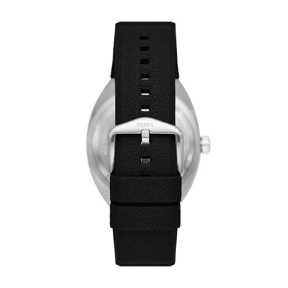 Fossil Reloj Breaker para Hombre, Movimiento de Cuarzo de Tres Agujas con Fecha y Correa de Acero Inoxidable o Silicona
