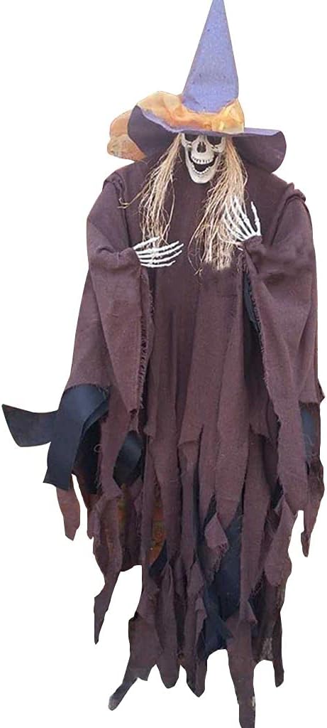 頭蓋骨 骸骨 飾り ハロウィン怖い魔女男スケルトンフレーム飾り Seasonal Wrap入荷 お化け屋敷ホラー怖い女性の幽霊装飾小道具 ホリデー用品 Size Color 66 9inches A