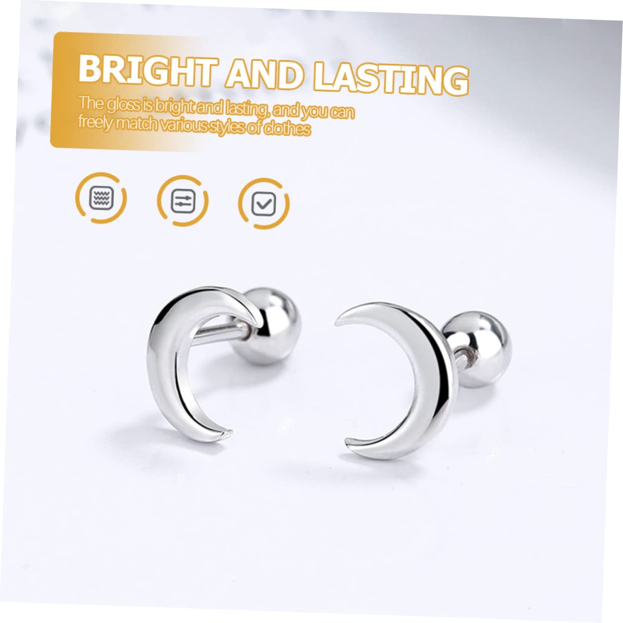 SOIMISS 5 Juegos pendiente aretes de diamantes para hombre aretes simples bisuteria hombre aretes para hombre accesorio para la oreja tachuelas de hueso del oído Acero inoxidable Silver