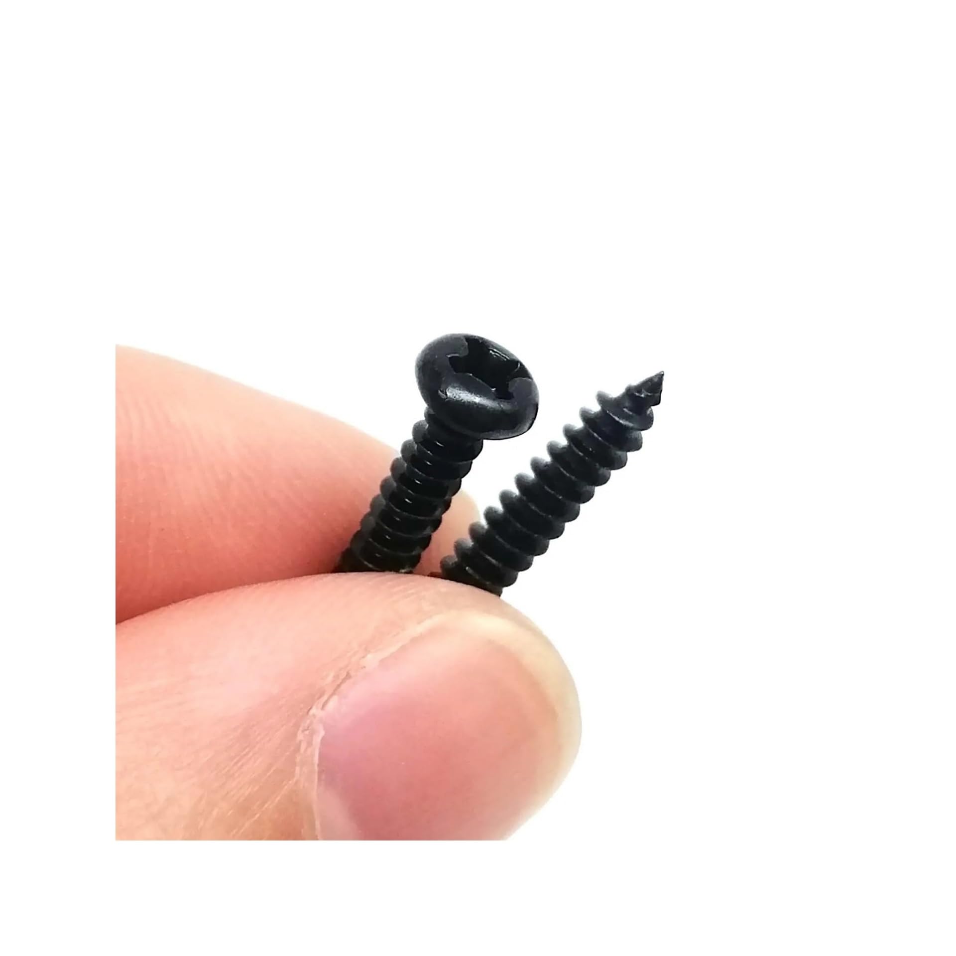 1 Box Mix M1 M1.2 M1.4 M1.7 M2 M2.6 M3 M4 Schwarzer Stahl Mikro Kreuz Rundkopf Selbstschneidende Holzschrauben Set(Set D 2010pcs)