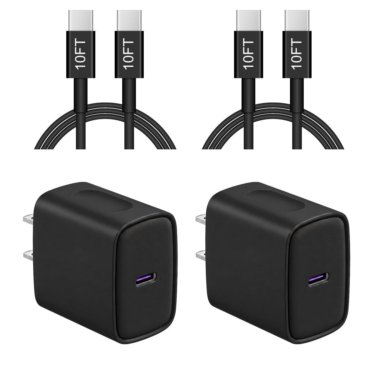 iPhone 17 16 15 Charger Fast Charging 10FT - 20W USB C Charger Block