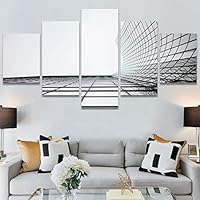 SIGNWIN 5 Panel Canvas Wall Art Solid Structures for Home Decorations Ready to Hang - 60