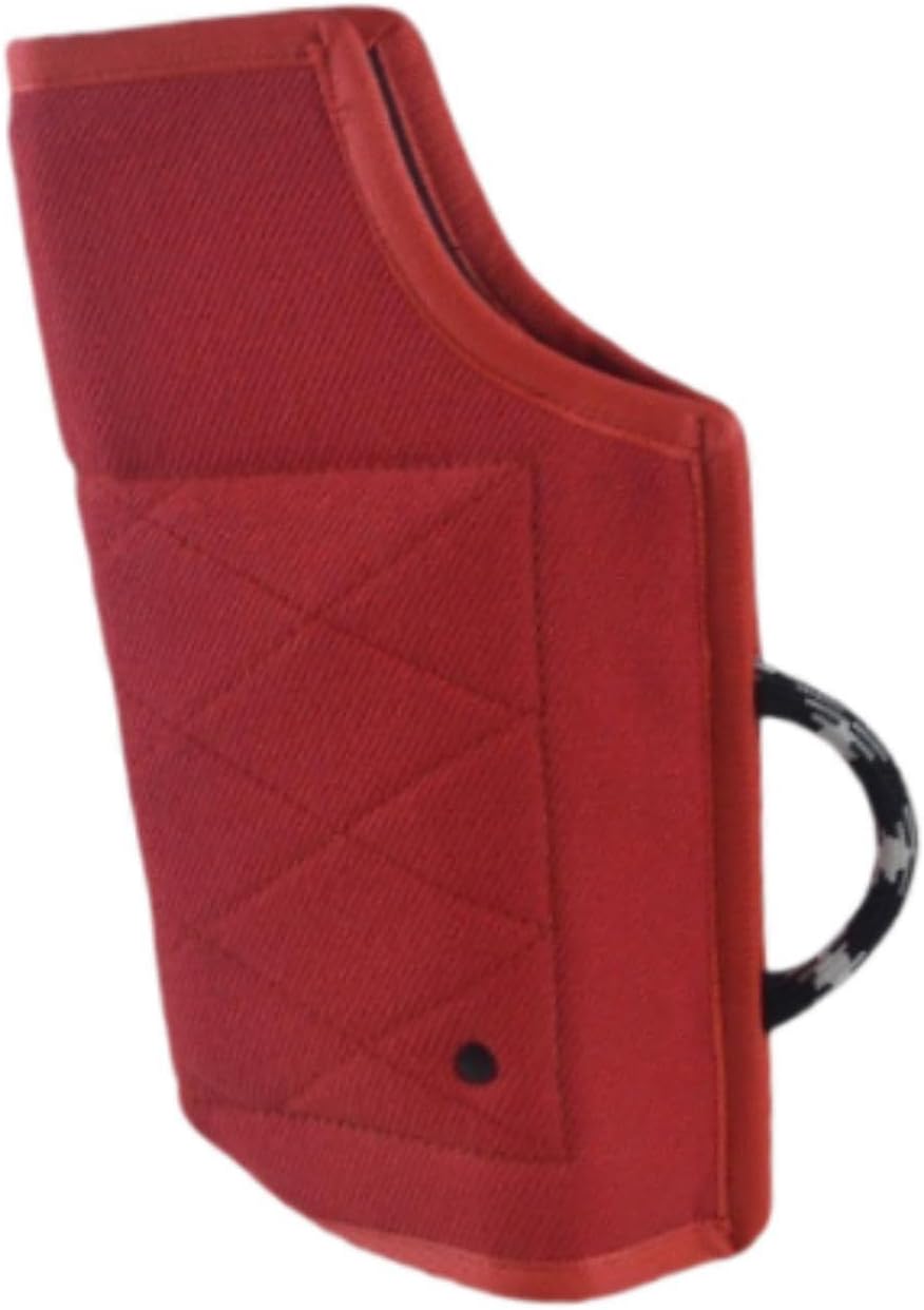 Gralara Dog Training Arm Sleeve Bite Resistant Thick Interactive with Handle for Small Medium Dogs for Biting Playing Puppy Biting, Red