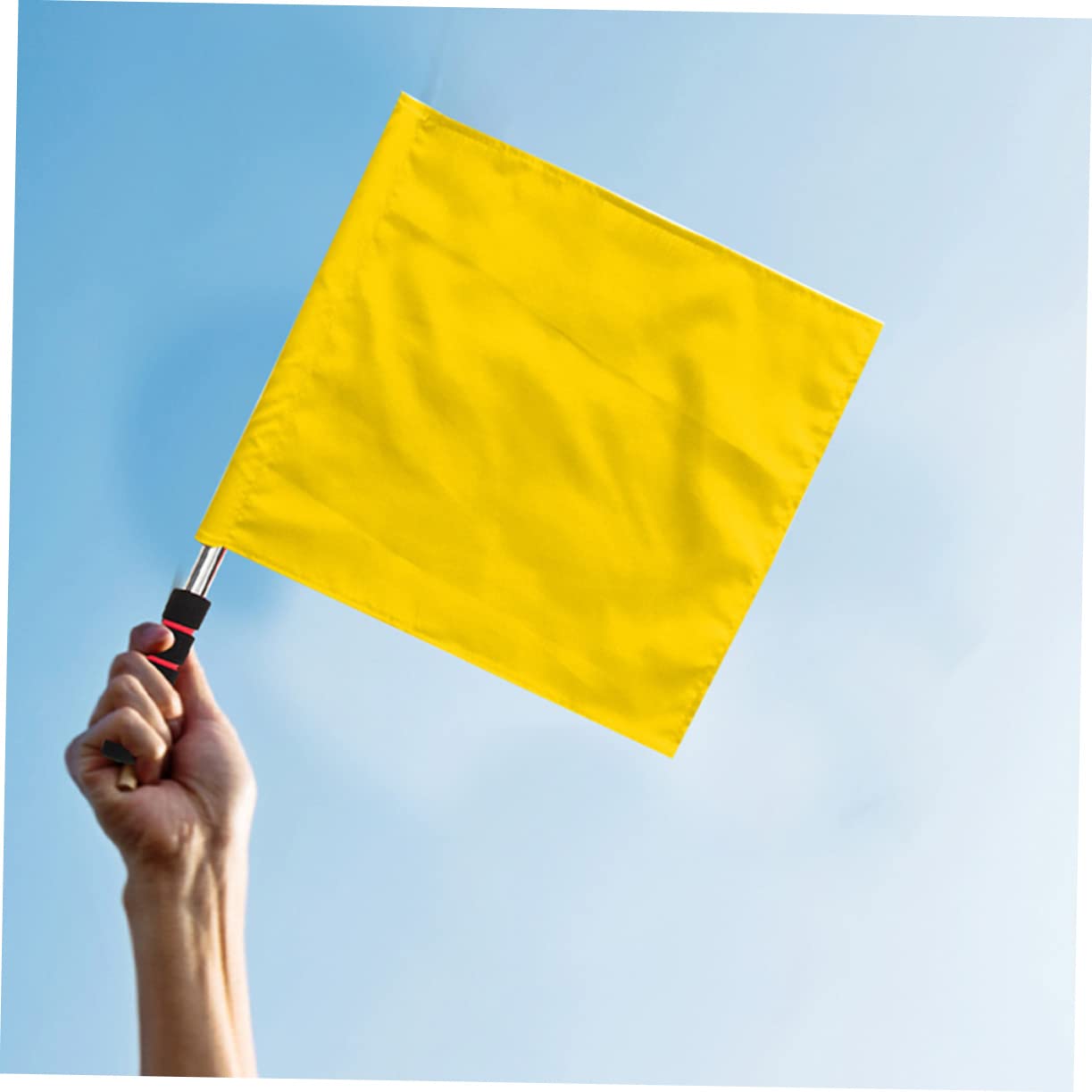 BESPORTBLE 2sets Match Flags Vibrant Colors Hand Judge Flags for Track Officials Waving 2pcs*2