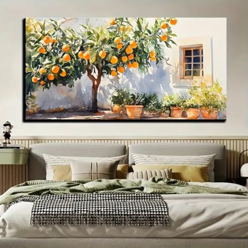 Affiche de maison oranger pour sublimer un grand mur vide