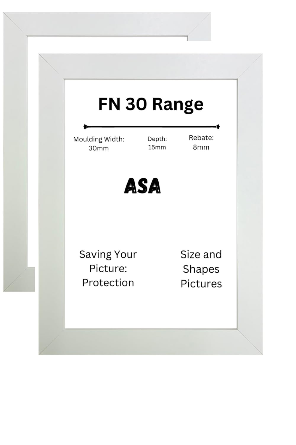 Asa White Picture Frame A2 A3 A4 A5 Size Home Decoration Photo Frames – Freestanding & Wall Mountable Table Top -Certificate Document Frames Black Silver Oak (A4 (2 Pack))