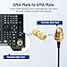 Anina 10 Pack SMA Adapters Kit Female/Male RF Connectors for 5G/ WiFi Antenna, Test Equipment, CB/Amateur/Ham Radio Antenna, Gold-Plated