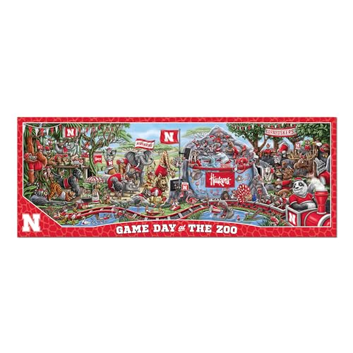 Image of YouTheFan NCAA Nebraska Cornhuskers inchGame Day At The Zoo inch 500 Puzzle