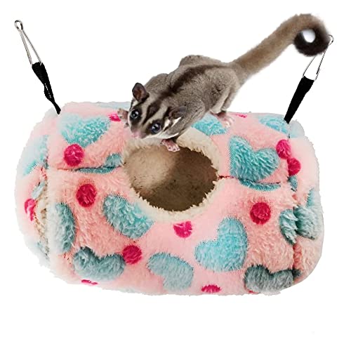 Image of Litewoo Sugar Glider Sleeping Pouch Small Animal Hammock Bed Nest, Pink