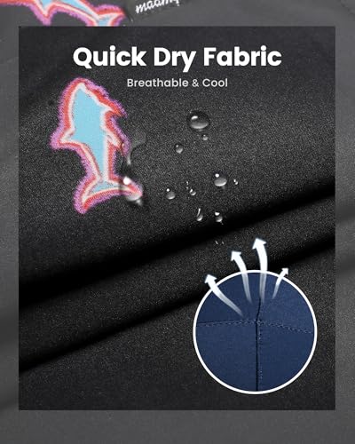 Image of maamgic Mens Swim Trunks with Compression Liner 7 Inch Inseam Mens Bathing Suit Quick Dry Swimming Trunks Swimsuit