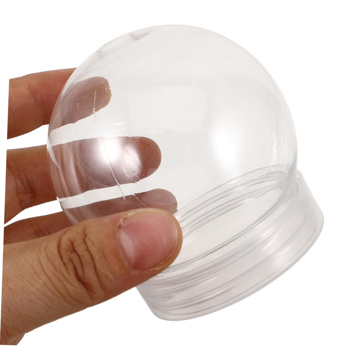 Ipetboom 24pezzi Globo di Neve Trasparente in Plastica Vuoti per Creazioni Fai da Te Decorazioni Natalizie Facile da Usare e Pulire