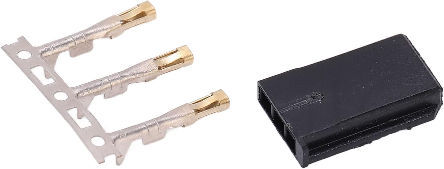 100 Sets of Terminal Connectors 3 Pin Servo Connector Kit Solder to JR Receiver for RC Airplane Model