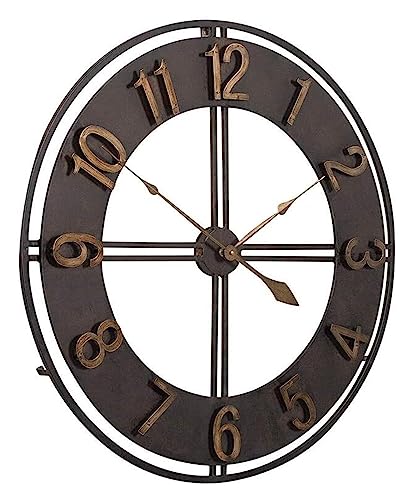 Horloge en fer rétro mural 58 cm pour salon et chambre déco