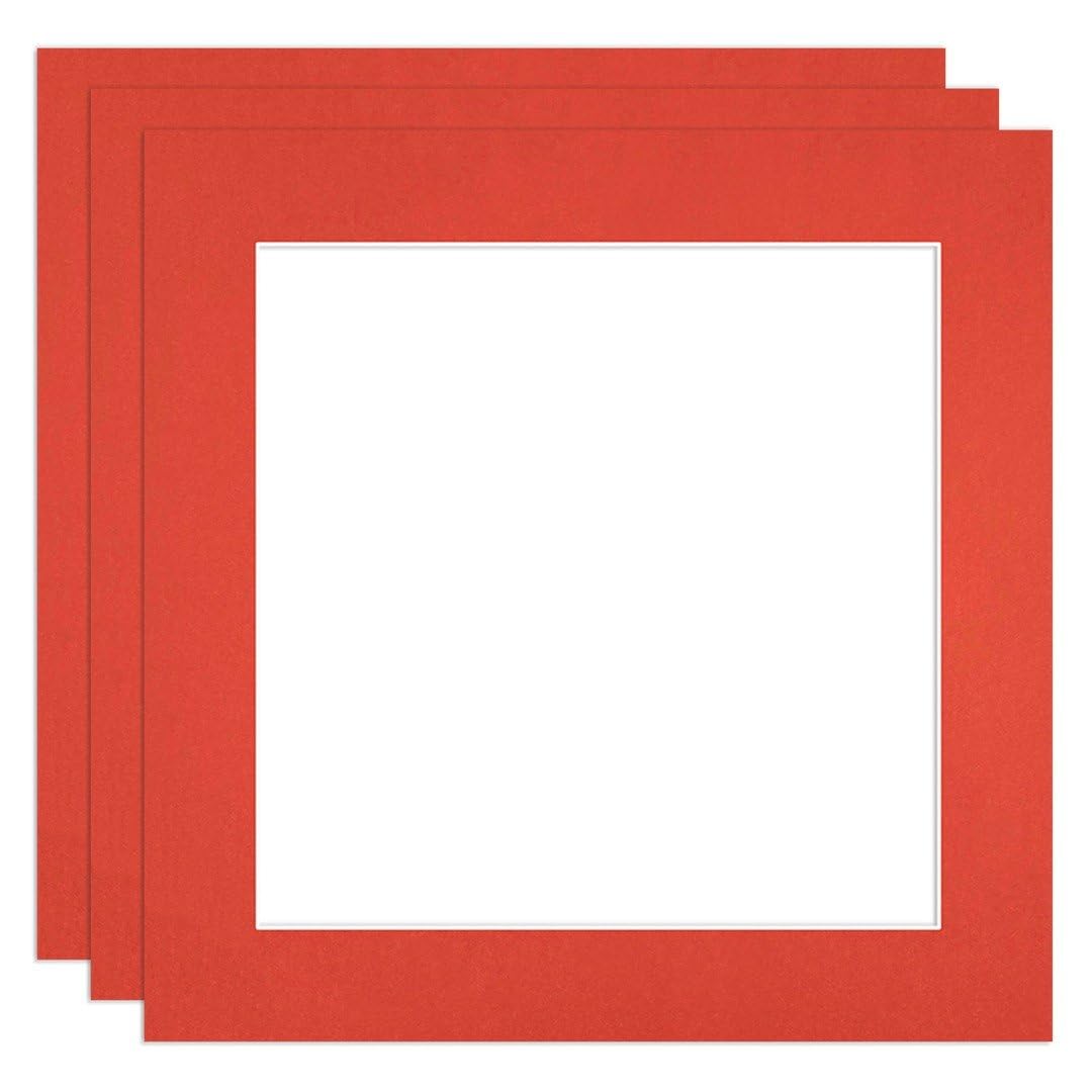 Procut Global 8x8" Poppy Red Picture Mounts - Fits 6x6" Photo Size