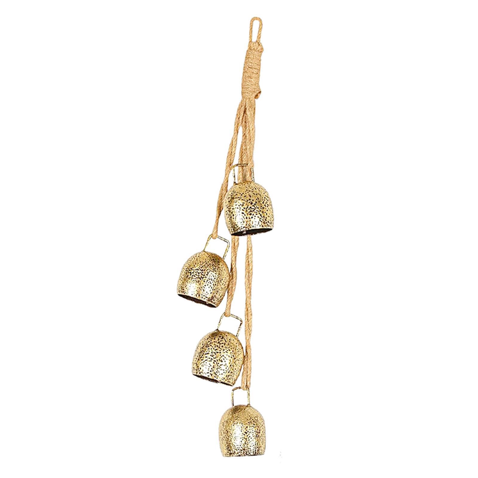 PIXZCSA Unique Rustic Bell Decor Metal Shabby Chic Bells For Christmas Ornaments Xmas Tree Ornament Rustic Pendant Birthday Gift And Unique Metal Shabby Chic, 52x38mm