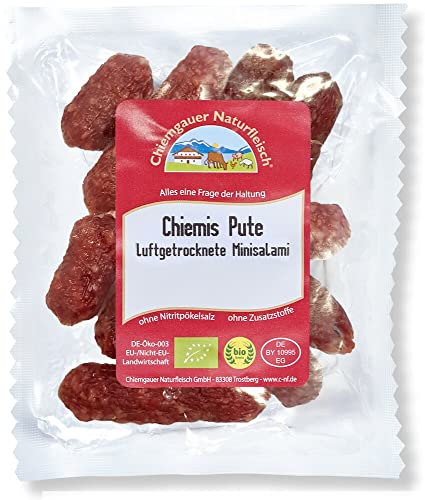 Chiemgauer Naturfleisch Bio Chiemis Pute luftgetrocknete Minisalami (6 x 40 gr) Cover