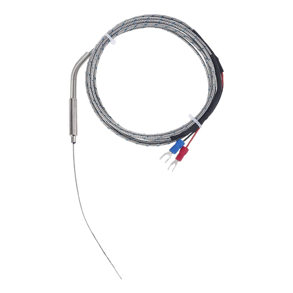 TERNCOEW K-Type Thermocouple with 1mm X 100mm Probe Temperature Sensors 1M/3.28FT Cable 2 Wire Temperarure Controller Patio Heater Thermocouple Replacement