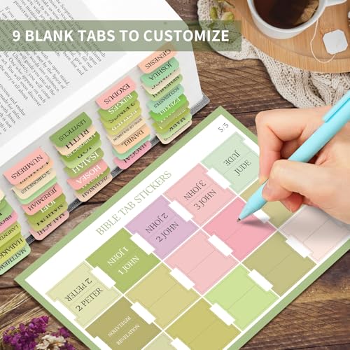 Image of Taja Bible Tabs, 75 Large Print Index Tabs for Women & Men