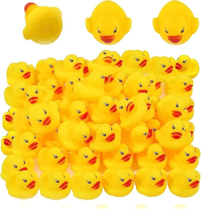 Canard En Caoutchouc,50 Pièces Mini Jouets De Canards De Bain Pour